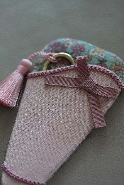 画像3: 手芸用糸切ハサミケース・ピンク花柄（ハサミ付）