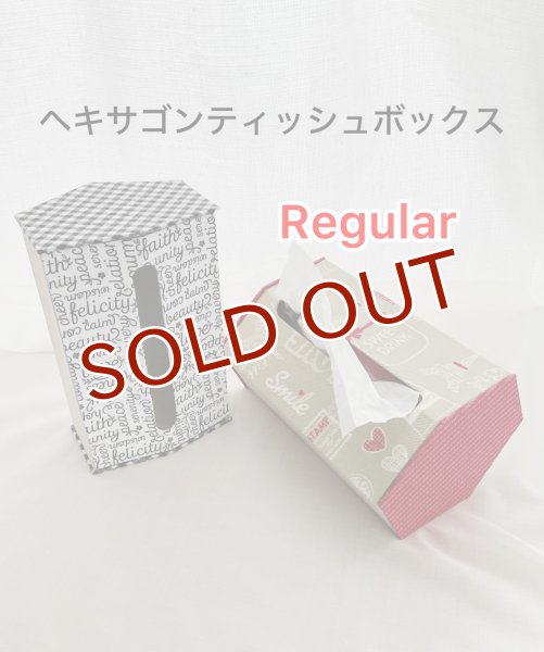画像1: ヘキサゴンティッシュボックス〜レギュラー〜【カルトナージュキット】 (1)