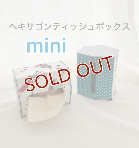画像1: ヘキサゴンティッシュボックス〜mini 無印〜【カルトナージュキット】 (1)